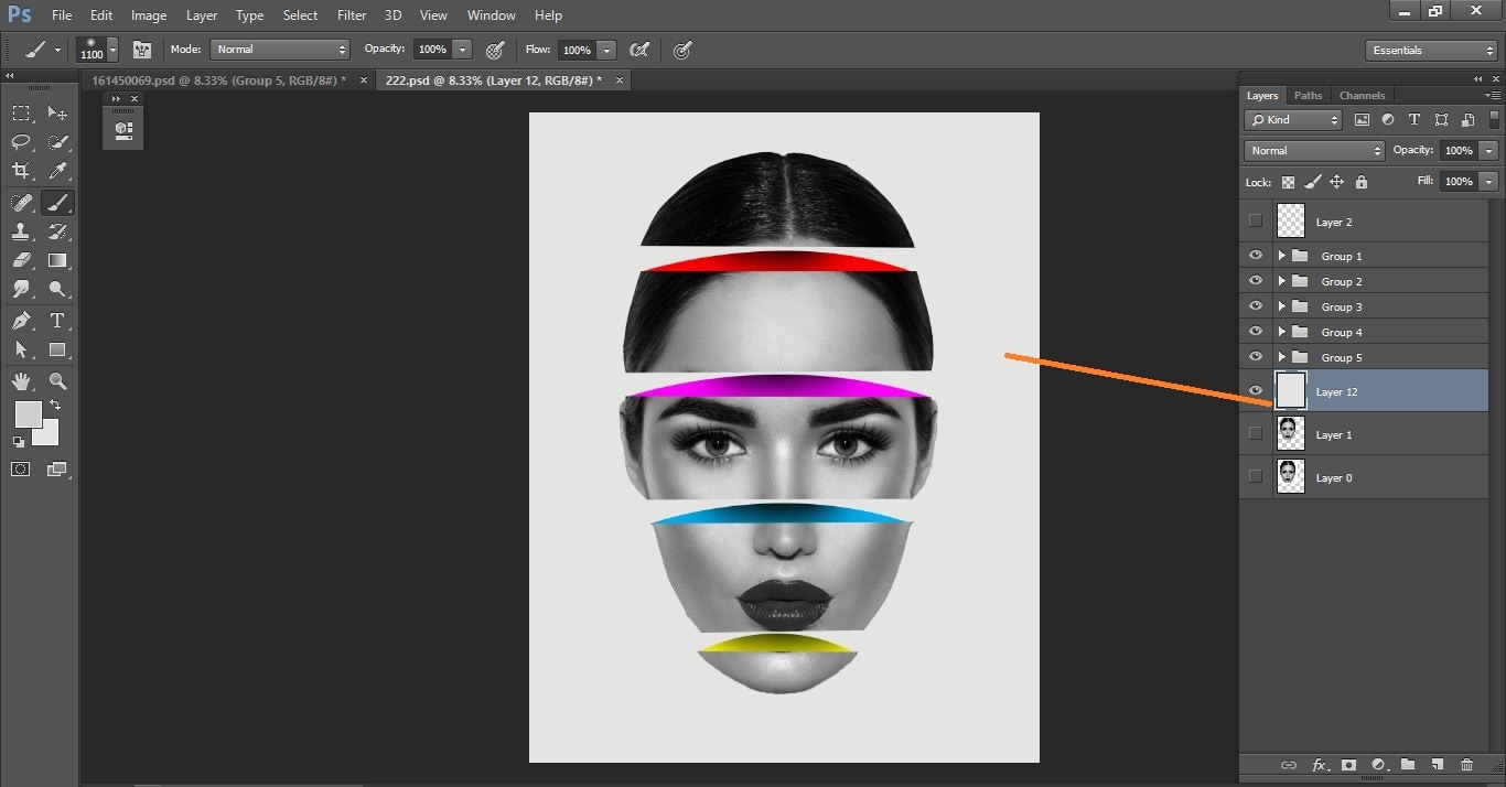 How to create sliced head - Photo Manipulation in Photoshop
