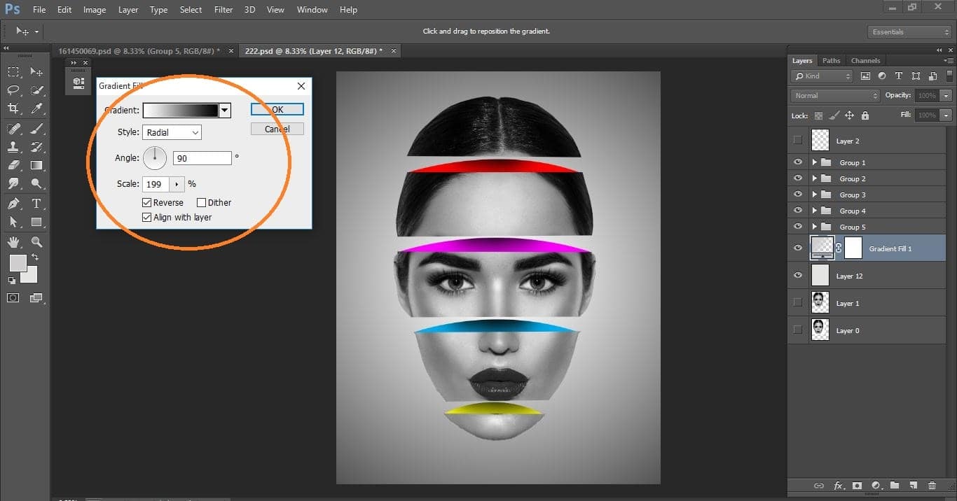 How to create sliced head - Photo Manipulation in Photoshop