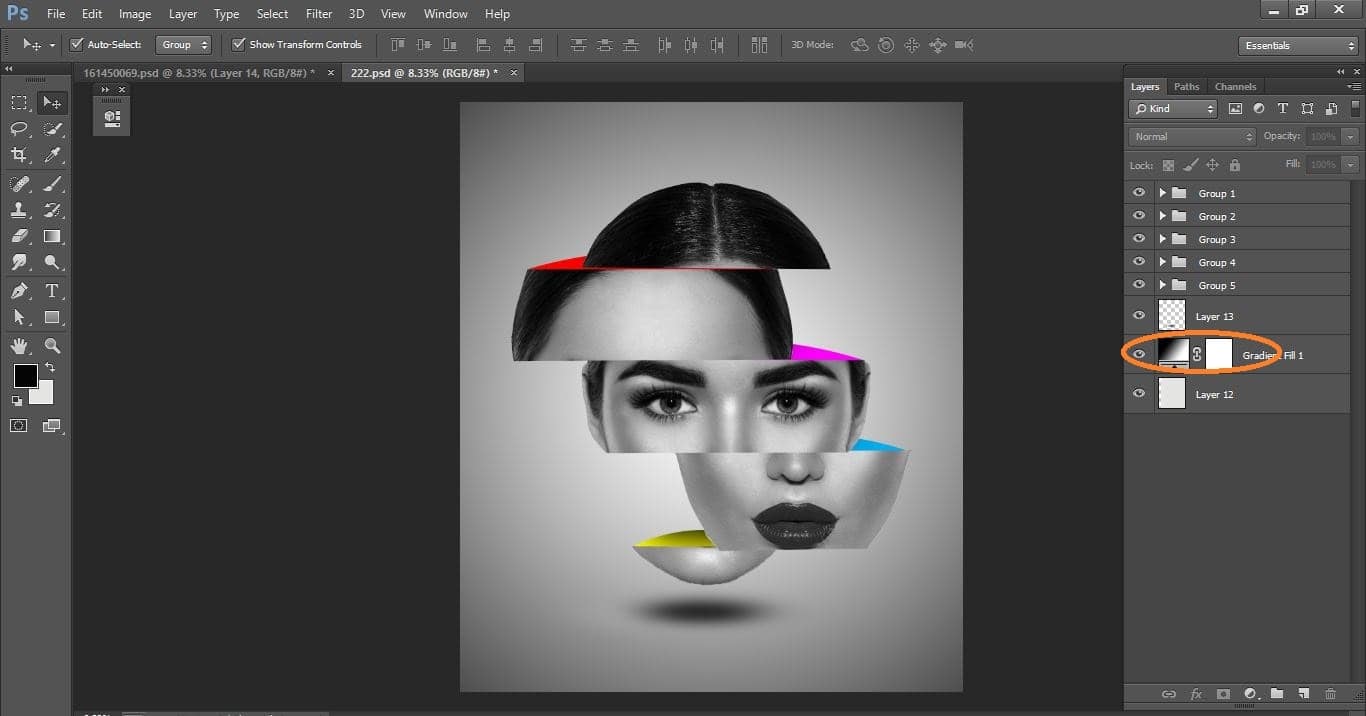 How to create sliced head - Photo Manipulation in Photoshop