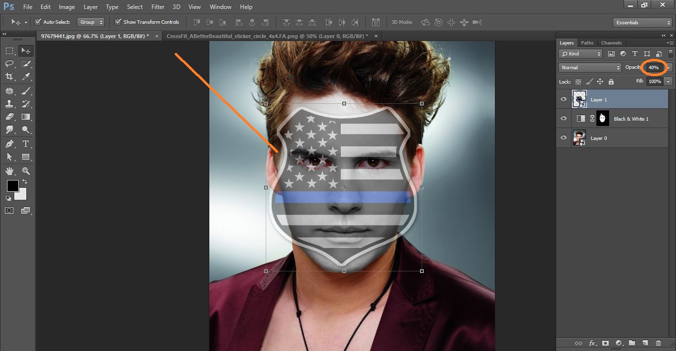 How to create Paint Graphics onto a Face in Photoshop