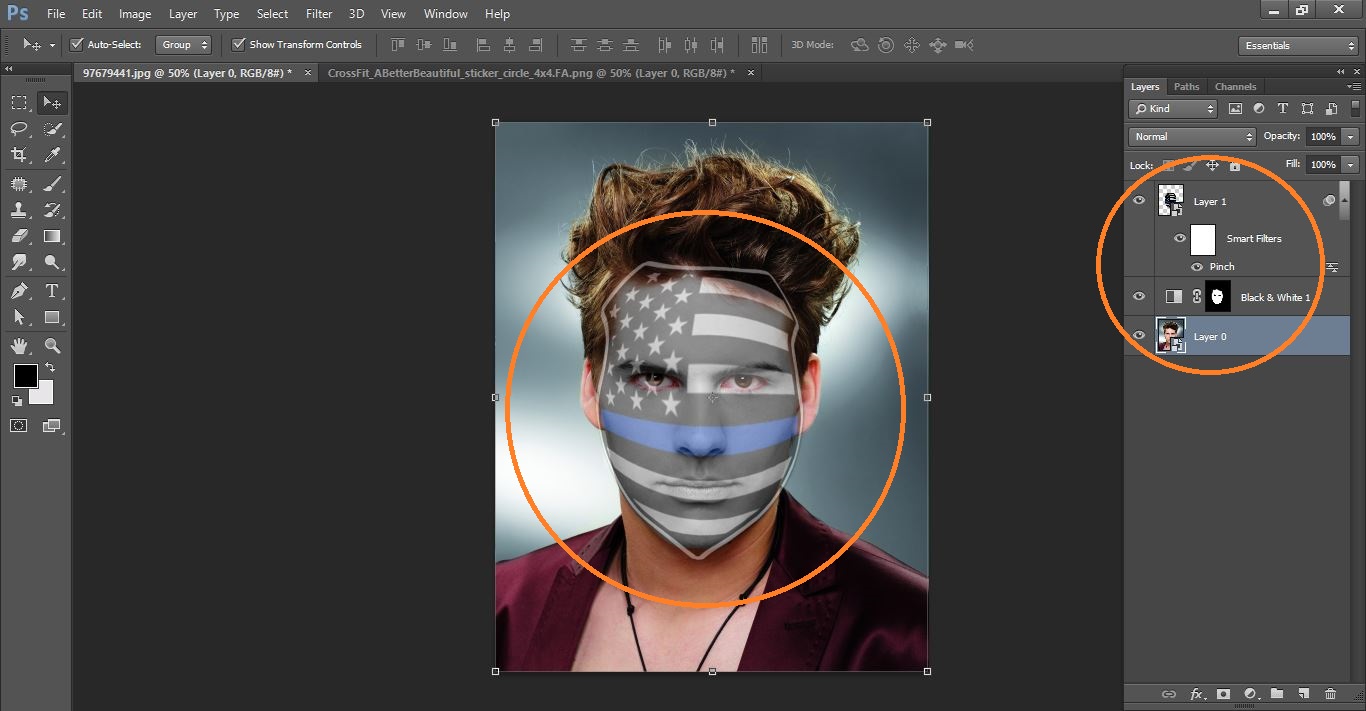 How to create Paint Graphics onto a Face in Photoshop