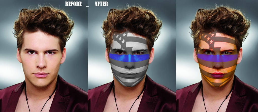 How to create Paint Graphics onto a Face in Photoshop