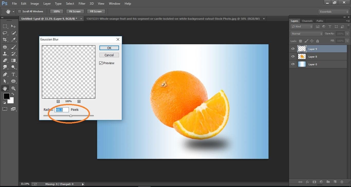 How to create water orange fruit and fish manipulation – in Photoshop