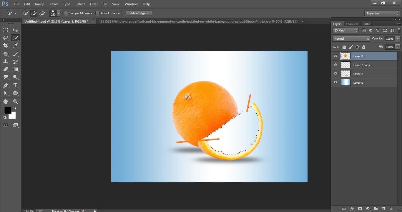 How to create water orange fruit and fish manipulation – in Photoshop