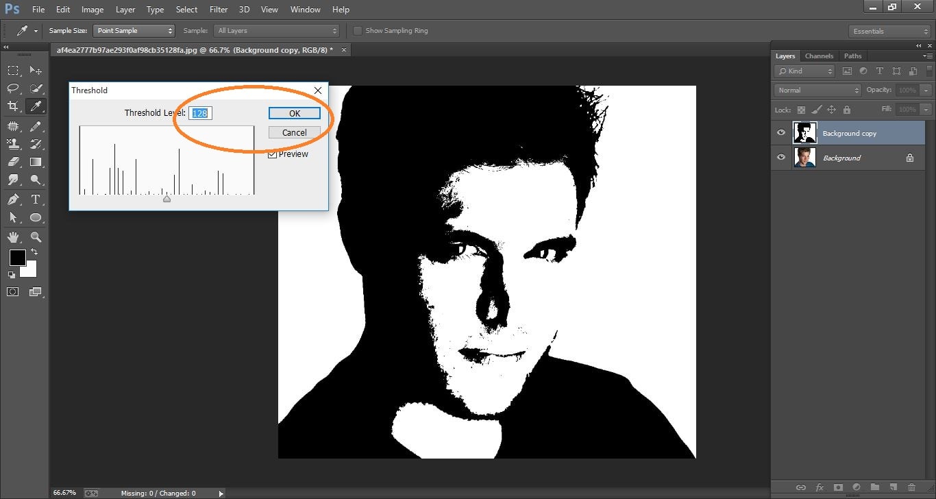 How to create Turn a Photo into a Stencil –in Photoshop manipulation