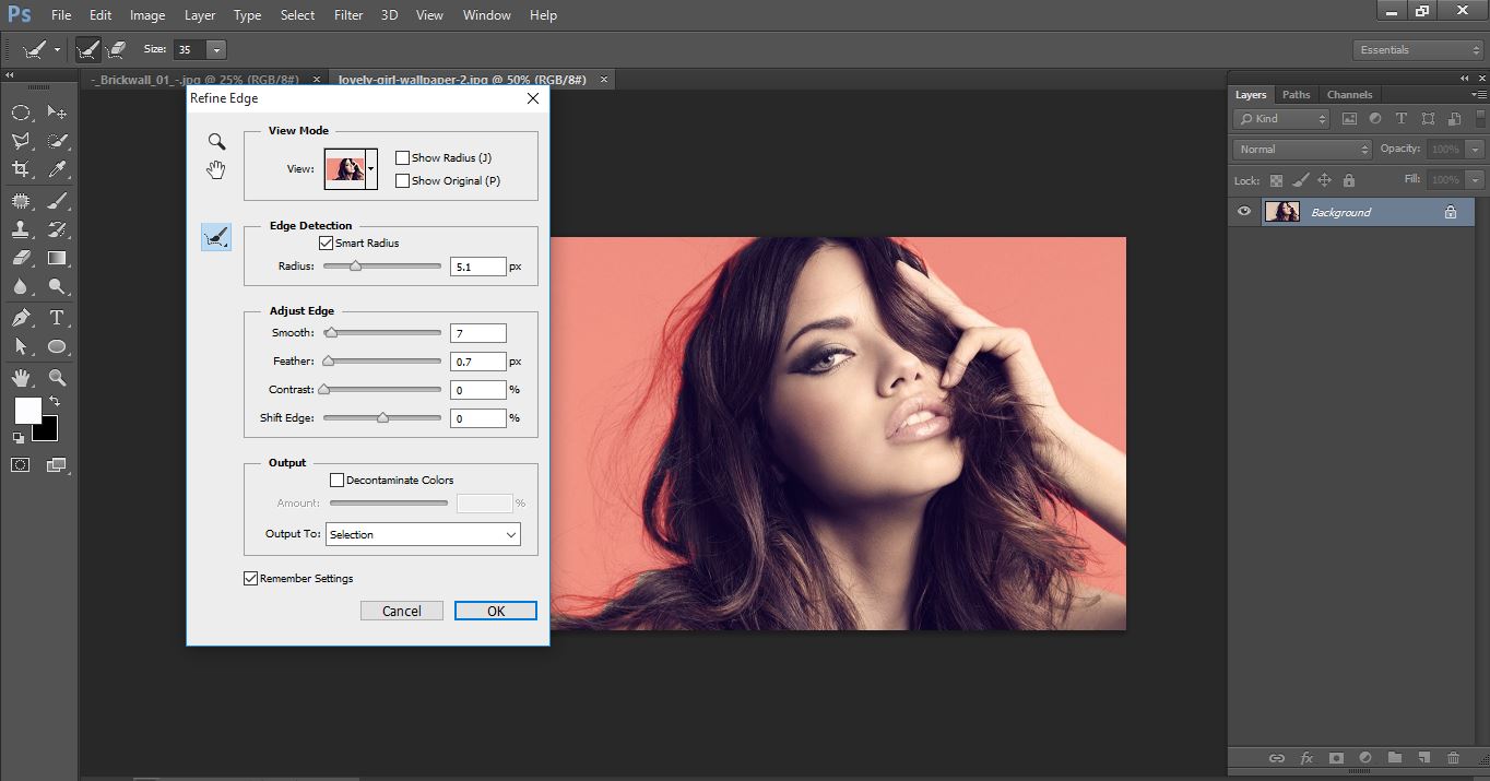 How to create Transform a Photo into a Brick Wall Portrait tin Photoshop 