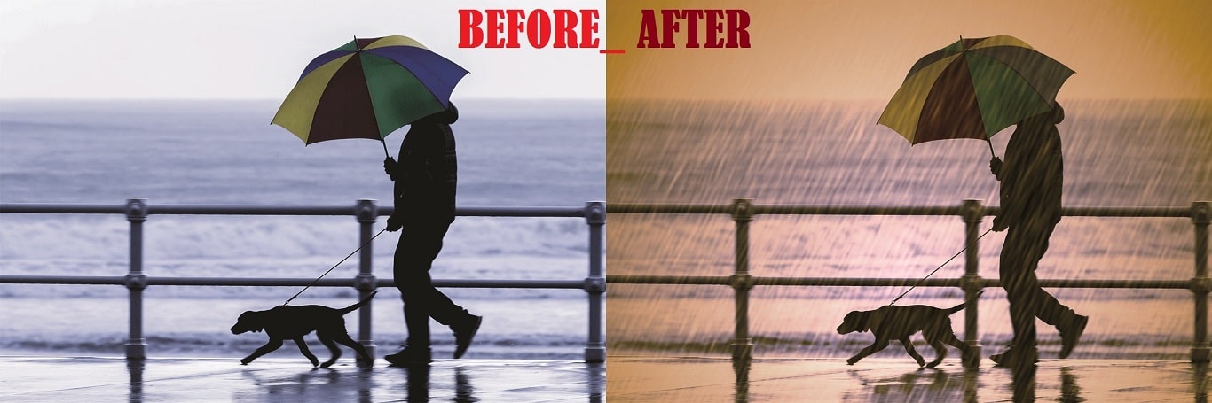 rain effect in Photoshop