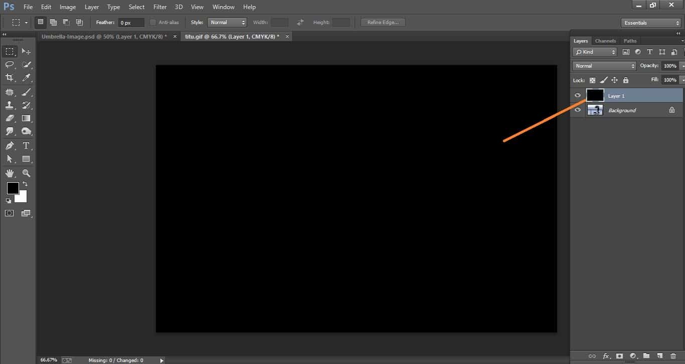 rain effect in Photoshop