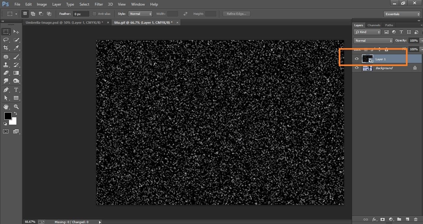 rain effect in Photoshop