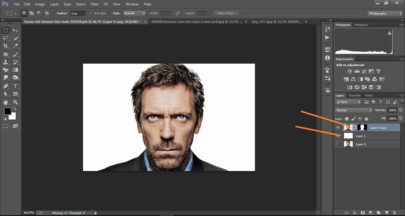 How to create double exposure portrait manipulation Man with New York City) –in Photoshop