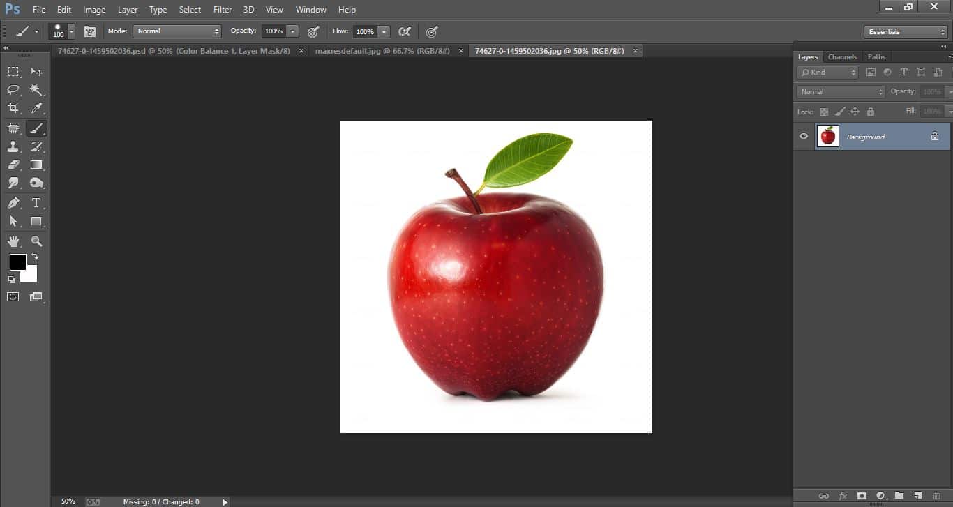 How to create very simple way effect apple – in Photoshop 