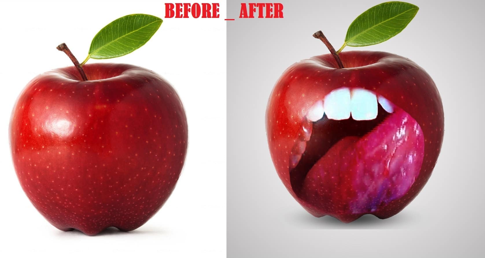 How to create very simple way effect apple – in Photoshop 