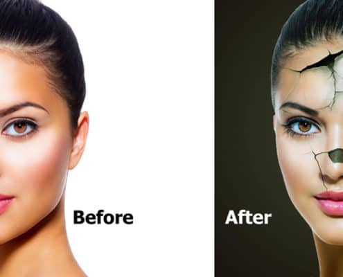 How to create a crack face effect in Photoshop