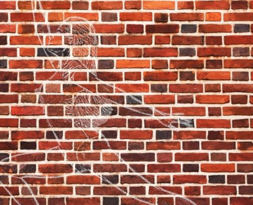 How to Transform Someone into a Huge Chalk Drawing on a Brick Wall