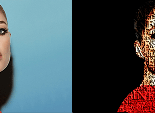 How to Create a Powerful Text Portrait from a girl image