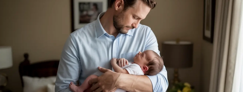 Dad and Newborn Photography